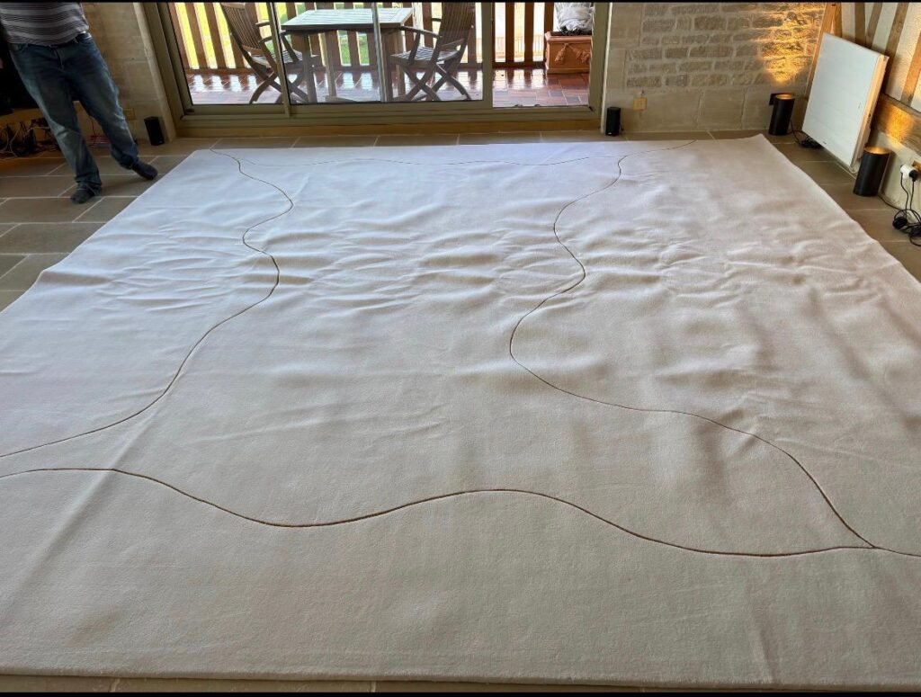 Nettoyage de grand tapis design à Deauville