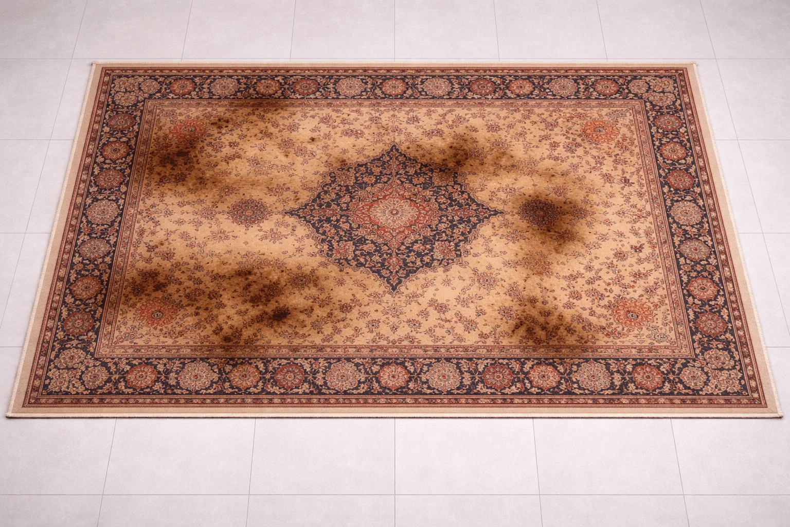 Tapis persan avant nettoyage