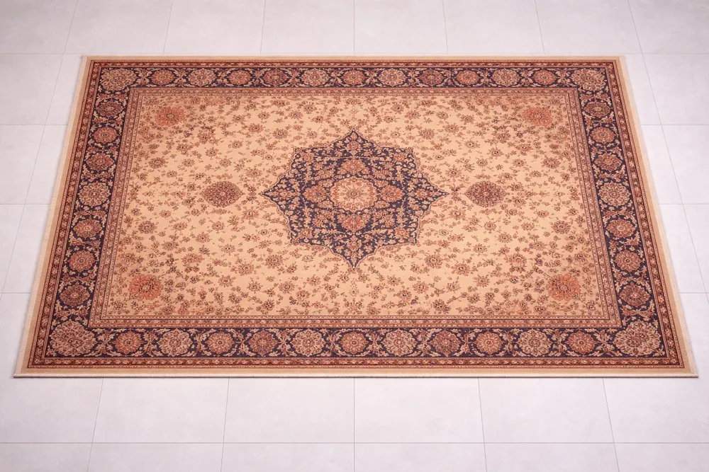Tapis persan après nettoyage
